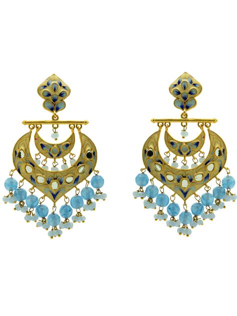 Buy Traditional Floral Kundan Paan Shape Bali | Bali Earrings | Johori