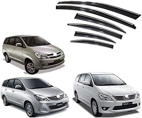 Empica Plastic Window Door Visor Rain Guard Side Wind Deflector Chrome ...