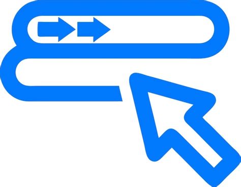 Blue icon computer cursor forward arrows digital navigation | Premium ...