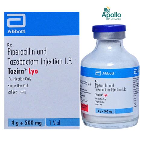 TAZIRA LYO VIAL INJECTION 4.5GM Price, Uses, Side Effects, Composition ...
