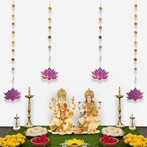 Buy Party Propz Lotus Hangings for Decoration - 4Pcs Handmade Wall ...