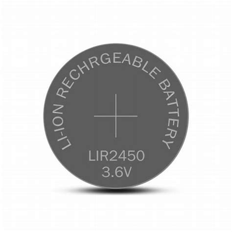 LIR2450 3.6v rechargeable lithium button cell (5pc) - Battery Source