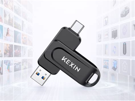KEXIN Dual 64GB USB 3.0 Pen Drive Flash Drive 100MB/s Swivel USB-A ...