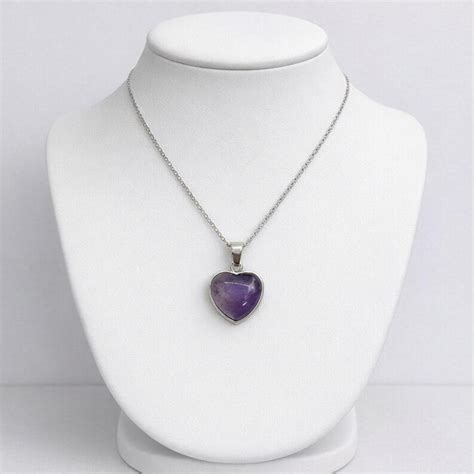 Buy Handmade Amethyst Heart Necklace in Sterling Silver – Spiritual ...