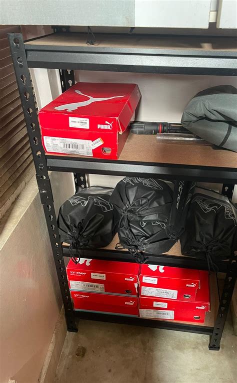 BonKaso Adjustable Set of 4-Shelf Metal Storage Shelving Unit, Steel ...