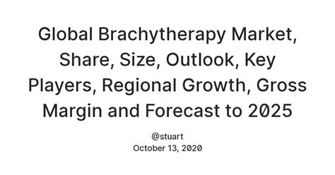 Global Brachytherapy Market, Share, Size, Outlook, Key Players ...
