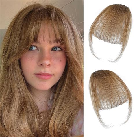 Amazon.com : DinkyTims Clip in Bangs 100% Real Human Hair Bangs Hair ...