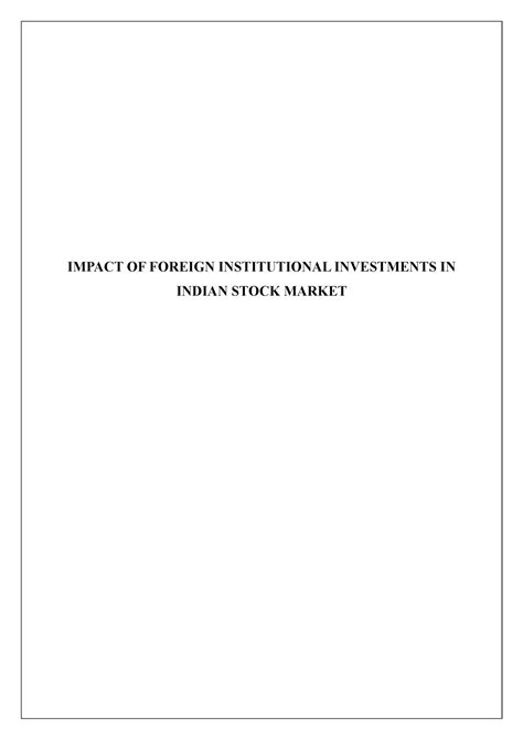 Code uda - life science - IMPACT OF FOREIGN INSTITUTIONAL INVESTMENTS ...