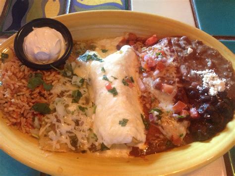Enchiladas Banderas at Margaritas Mexican Restaurant in Auburn Maine ...