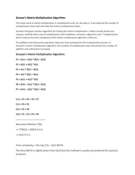 Image result for Strassen algorithm Implementation