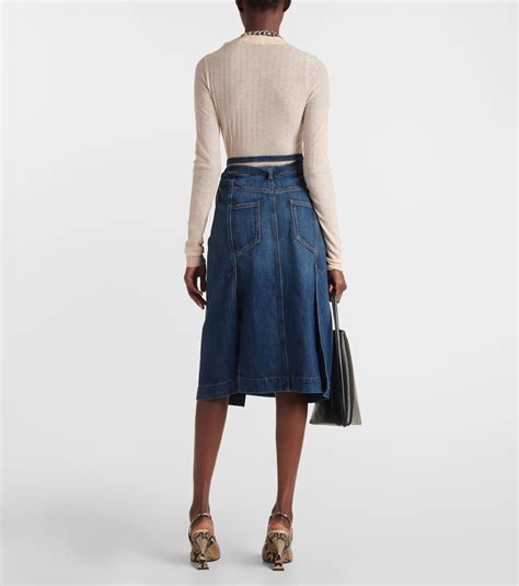 Denim wrap skirt in blue - Sportmax | Mytheresa