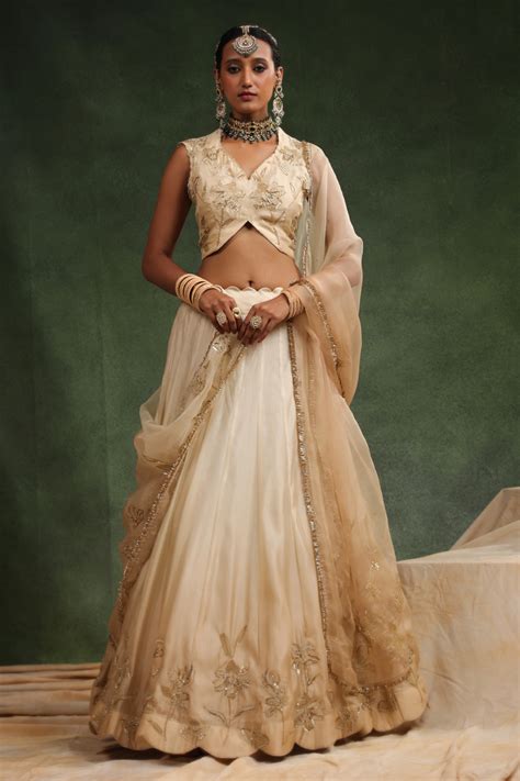 Mull It Over Beige Ombre Lehenga Set