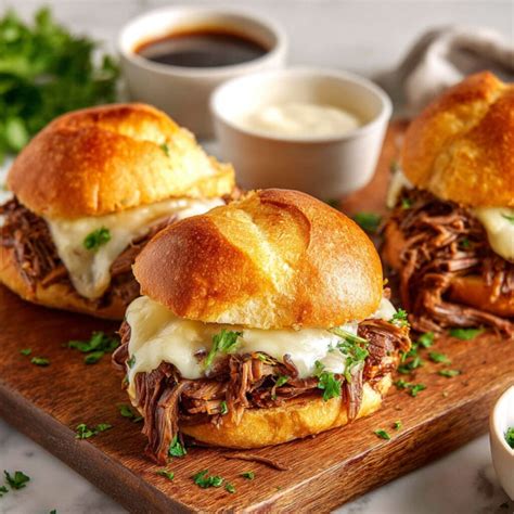 Easy 8 Hour Crock Pot Recipe For French Dip Sandwiches - Slow Cooker Beef