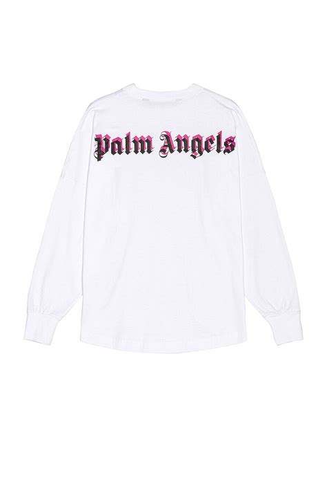 Palm Angels Doubled Logo Over Tee in White | FWRD