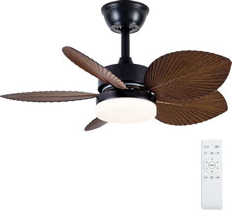 UNRRYI 30 inch Tropical Ceiling Fans with Lights,Palm Leaf Outdoor ...