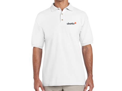Ubuntu Polo Shirt (white) old type - HELLOTUX