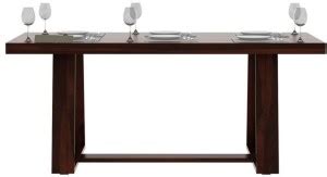 E Mania Solid Wood 6 Seater Dining Table Price in India - Buy E Mania ...