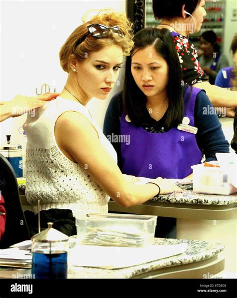 Lloyd Klein and Charlotte Kirk visit a Beverly Hills nail salon ...