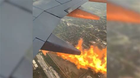 Plane On Fire In Air