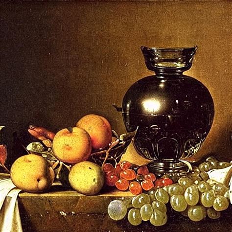 ArtStation - [AI] Still-life with Fruit and Crystal Vase by Willem van ...