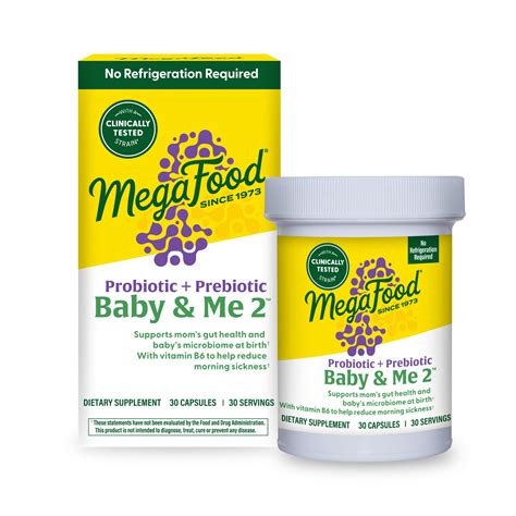 Baby & Me 2 Prenatal Probiotic + Prebiotic - Shelf Stable - Clinically ...