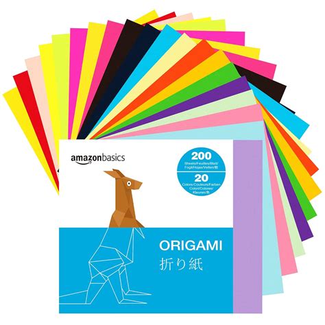AmazonBasics Origami Paper, Assorted Colors, 200 Sheets : Amazon.in ...
