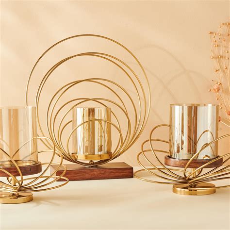 Buy Splendid Dastkari Glass Hurricane Candle Holder with Butterfly Base ...