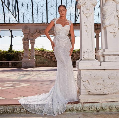 Sparkle Lace Long Train Mermaid Wedding Gown,stunning Elegant Beaded Lace Mermaid Wedding Dress ...