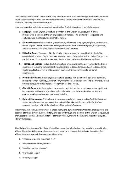 Indian English Literature - "Indian English Literature" refers to the ...