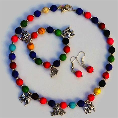 Buy Multi Color Children's Bead Necklace, Ceramic Bead Necklace Set ...