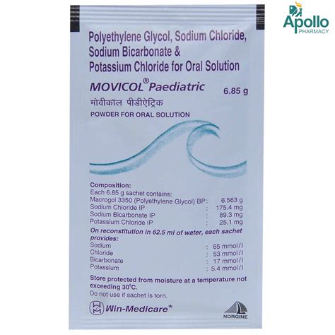 Movicol Paediatric Sachet 6.85 gm Price, Uses, Side Effects ...