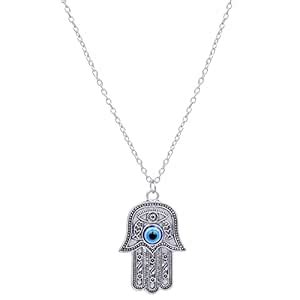 Fashion Frill Newest Arrival Buddha Hand Evil Eye Silver Plated Chain ...