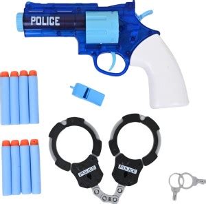 Archana Novelty Kids Police Shooting Pistol Gun with Handcuffs, Whistle ...