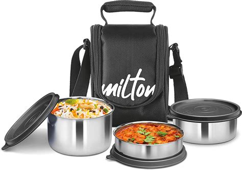 Buy Milton Electron Tiffin Easy Heat On Demand 4pcs Container Set Lunch ...
