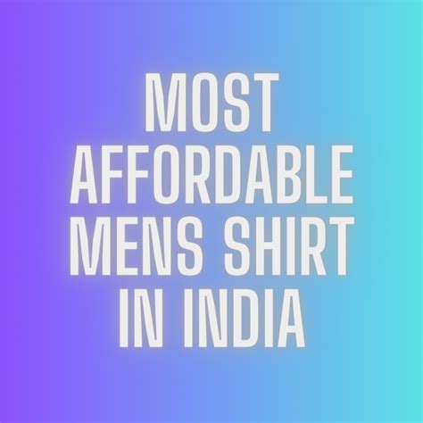 Best Affordable Shirt Brands in India – OZMOD