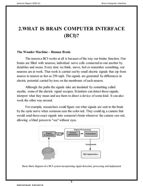 Brain-Computer Interface (BCI)-Seminar Report | DOCX