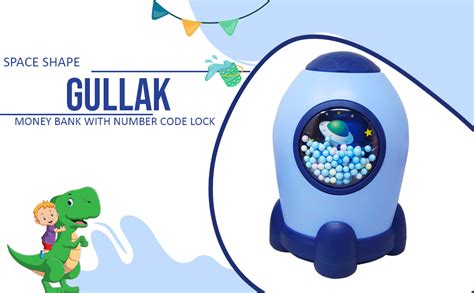 Parteet Space Shape Gullak Money Bank With Number Code Lock|Secure ...