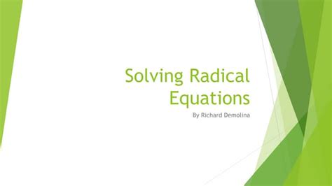 Image result for Examples of Radical Equation Problems
