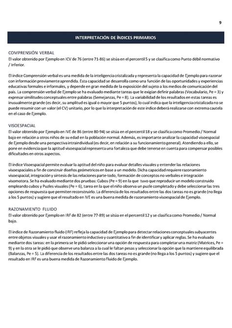 Informe WISC-V - Softpsi - Informe automatizado mediante software