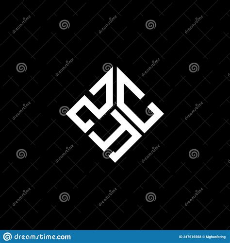 ZYC Letter Logo Design on Black Background. ZYC Creative Initials ...