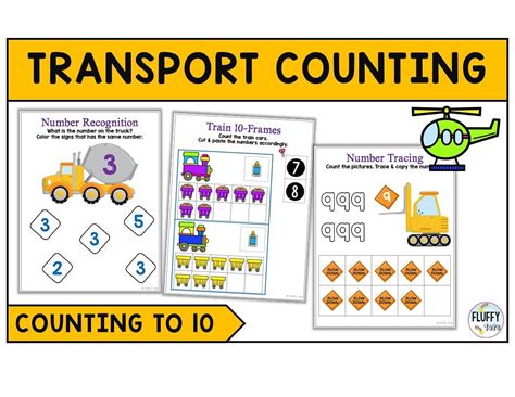Transportation Counting Worksheet 的图像结果