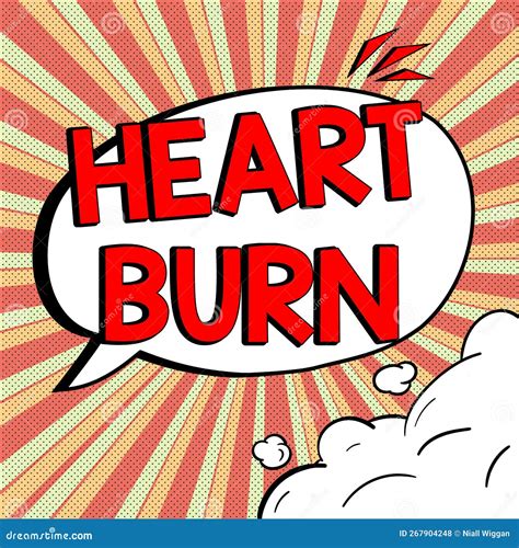 Conceptual Display Heart Burn. Business Showcase a Burning Sensation or Pain in the Throat from ...