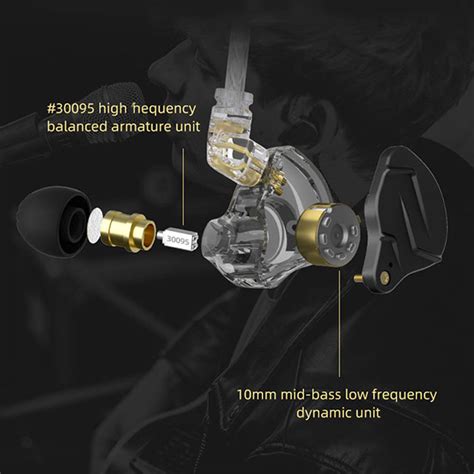 KZ ZSN Pro X Hybrid Earphones With Mic