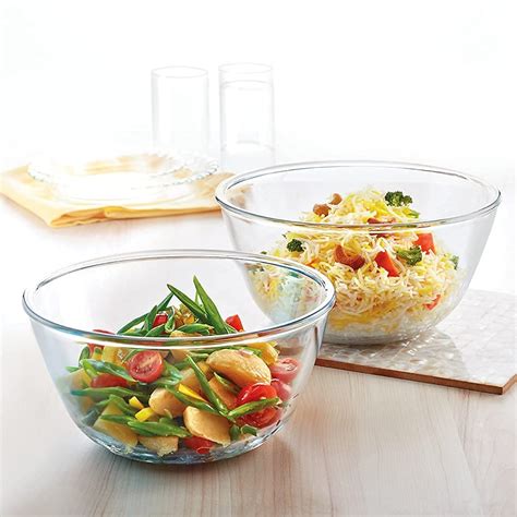 Buy Borosil Basic Glass Mixing & Serving Bowls, Microwave Safe Bowls ...