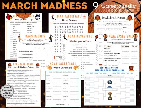 2023 March Madness Basketball Game Bundle Basketball Trivia Sports ...