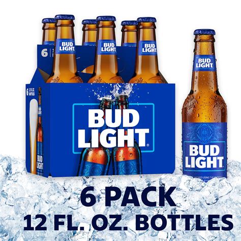 Bud Light Beer, 6 Pack Beer, 12 FL OZ Bottles - Walmart.com - Walmart.com