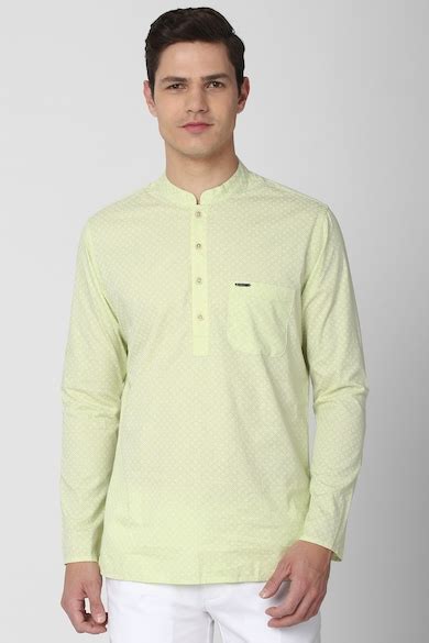Buy Men Yellow Print Casual Kurta Online - 678474 | Peter England