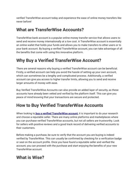 PPT - Buy Verified TransferWise Accounts (1) PowerPoint Presentation ...