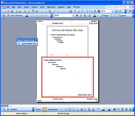 PowerPoint Notes Master 的图像结果