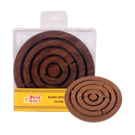 Buy Desi Toys Bada Bhool Bhulaiyaa (Pack of 1) — Wooden Maze Puzzle ...